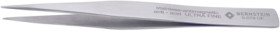 Precision tweezers, uninsulated, antimagnetic, stainless steel, 130 mm, 5-078-UF