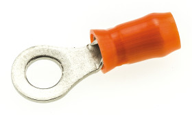 Zacisk oczkowy rozmiar przewodu 1.4mm² Ø , M4 izolowany średnica wew 4.34mm Pomarańczowy TE Connectivity