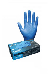 Rękawice jednorazowe, rozm. Średni, 50Rękawice szt., kolor: Niebieski, Traffi
