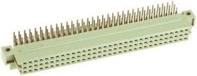 Female connector, type R, 64 pole, a-c, pitch 2.54 mm, solder pin, angled, gold-plated, 09732646801