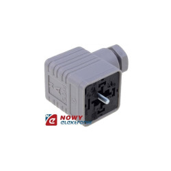 Złącze zaworowe GDM-3009-GR wtyk żeński 4pin(3+1)250V16A IP65
