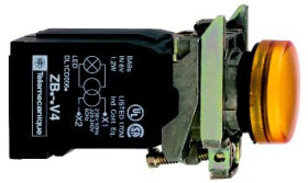 Wskaźnik św. pomarań. O22 zwykła soczewka z żarówką BA9s 110...120V XB4BV35