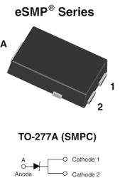 TPC6.8A thru TPC51A Surface-Mount PAR® Transient Voltage Suppressors Unidirectional 1500 W TVS in SMPC (TO-277) Package