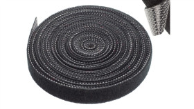 Taśma Rzepowa 10Mm 5M Czarna Back To Back Neku