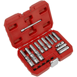Sealey SX4031 Glow Plug Socket Set 18pc 1/4&quot;Sq &amp; 3/8&quot;Sq Drive