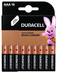 18 x bateria alkaliczna Duracell Basic LR03 AAA (blister)