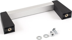 Handle, straight, PA/aluminum, (L x W x H) 121 x 14 x 42 mm, black, 1427SBC