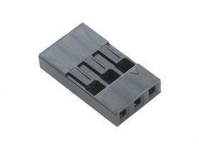 Złącze raster 2,54mm żeńskie na kabel, 3 piny, obudowa bez styków; BLS-03