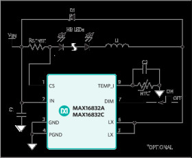 2MHz, High-Brightness LED Drivers with Integrated MOSFET and High-Side Current Sense