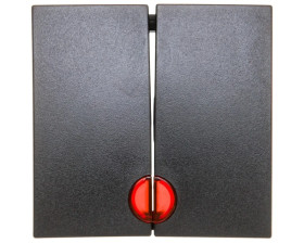 B.Kwadrat/B.3/B.7 Klawisz podwójny z czerwoną soczewką antracyt 16271606