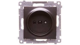 Simon 54 Gniazdo Pojedyncze B/U 16A Ip20 Antracyt Dg1z.01/48