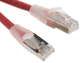 Kabel kategorii 6, Czerwony, Wtyk RJ45/męski RJ45dł.: 2m, mat. koszulki: LSZH