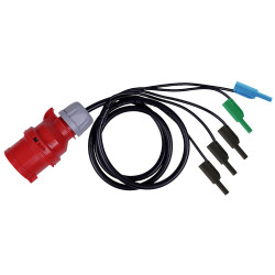 Metrel 20992854 Test Lead Adapter CEE 3-Pin 16A 4mm Jack 3-Phase
