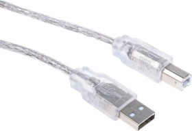 Kabel USB, dł. 3m, kolor: Przezroczysty
