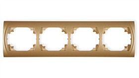 Logo Ramka Pozioma Poczwórna Złoty Metalik 8Lrh-4