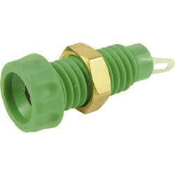 Cliff CL1460A Series Jack Socket Vertical Pin 4mm Green 1pc
