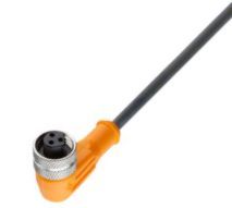 RKWT 3U-226/5 M sw, PUR 3x0,5mm2, czarny, z gniazdem kątowym 1/2'', kodowanie typu C (U), LUMBERG 87382