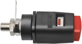 Quick pressure clamp, red, 30 VAC/60 VDC, 16 A, solder connection/cable lug, nickel-plated, SDK 503 / RT