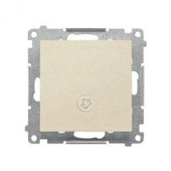 Simon 55 Przycisk dzwonek” z podświetleniem LED (moduł) 10 AX, 250 V~, szybkozłącza Szampański mat TD1L.01/144