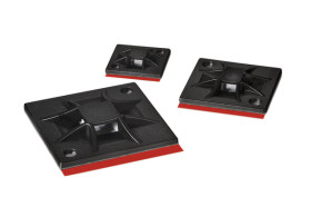 Uchwyt opaski kablowej do opasek 5.1mm długość 30mm szerokość 30 mm średnica otworu 4.1mm HellermannTyton Biały