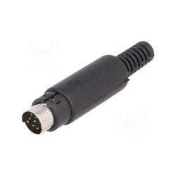 Wtyk mini-DIN 8p na kabel lutowany / MDC-008