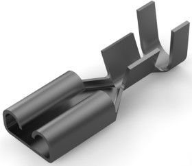 Uninsulated flat plug sleeve, 4.75 x 0.81 mm, 0.51 to 1.65 mm², AWG 20 to 15, brass, tin-plated, 5-160430-7