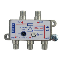 Rozgałęźnik RTA-140 aktywny 4xTV antenowy wzmacniacz Telmor DVB-T