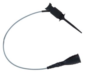 Chwytak bezp. pazurkowy 1N-0014-BK + przewód gn. 2mm CAT II 300V, 2A czarny