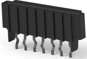 Connector, 7 pole, 1 row, pitch 2.54 mm, solder pin, socket, tin-plated, 5-487509-6