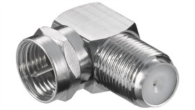 Adapter Kątowy: Wtyk F Gniazdo F 90 - Połączenie, Materiał Obudowy Cynk
