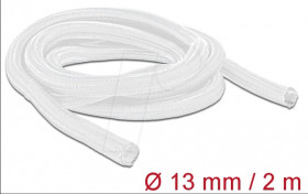 20698 Braided Sleeving self-closing 2 m x 13 mm white