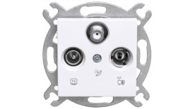 Karre Gniazdo Tv-Sat-Radio Końcowe, Kolor Biały / 90963641