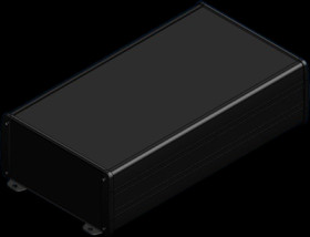 Aluminum Profile enclosure, (L x W x H) 300 x 167 x 82 mm, black (RAL 9004), IP65, TEKAM 54L-E.9