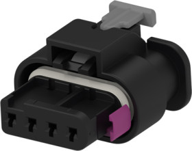 Socket, unequipped, 4 pole, straight, 1 row, black, 1-1718645-1