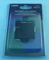 PRZEŁĄCZNIK HDMI 3-&gt;1 + SELECT