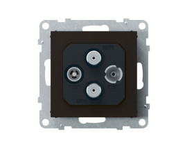 SUNO Gniazdo antenowe TV-R-2xSAT - końcowe - 1.5dB czarny 721470 LEGRAND