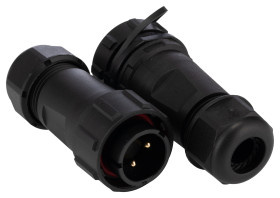 Przemysłowe złącza okrągłe 2, 2-pinowe SY21 Kabel, Układ szeregowy Wtyczka, gniazdo RS PRO