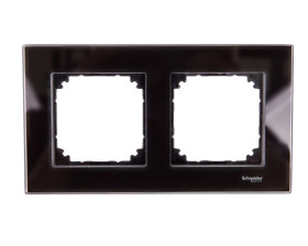 Merten M-Elegance Ramka podwójna szklana onyks czarny MTN404203