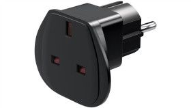 Adapter Podróżny Uk Do Ue, Czarny