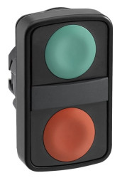 Przycisk ziel. kryty/czerw. kryty dwuklawiszowy O22 bez ozn. ZB5AA7340