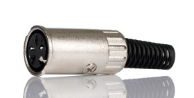 Gniazdo Din 4 -pinowe Żeński Montaż na kablu