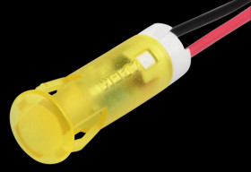 QS63XXY12 Indicator LED, 12 V DC, 6 mm, wired, yellow