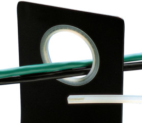 Edge protection profile, closed edge, (W x H) 7.6 x 7.6 mm, max. clamping range 4.8 mm, PE, black, GES189F-C0