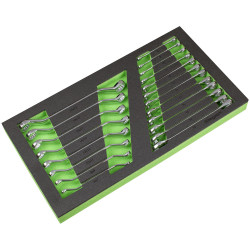 Sealey S01273 Siegen Combination &amp; Deep Offset Spanner Set with Tool Tray 20pc