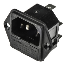 Złącze IEC IEC C14 Montaż na panelu Męski 10A Proste liczba bezp 1 Szybkozłączne Bulgin