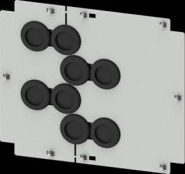Cover, sheet steel, (W x H x D) 800 x 250 x 800 mm, 8PQ5000-3BA74