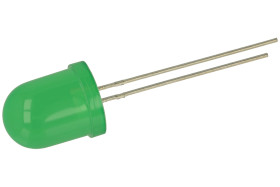 Dioda LED; L-813GD; 10mm; zielony; Światłość: 20÷60mcd; 60°; dyfuzyjna; zielona; 2,5V; 25mA; 568nm; przewlekany (THT); Kingbrigh