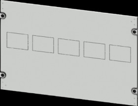Aperture, rectangular, sheet steel, (W x H x D) 800 x 450 x 10 mm, light gray, 8PQ2045-8BA15