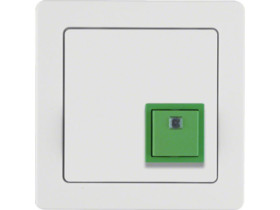 BERKER Q.1 System przywoławczy Przycisk anulowania z ramką biały aksamit 52016089 HAGER