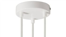 Rozeta Deco 3X Metal Cylinder Biała